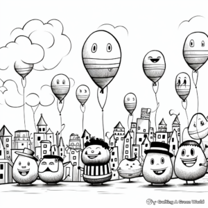 Balloon Parade Coloring Pages 2