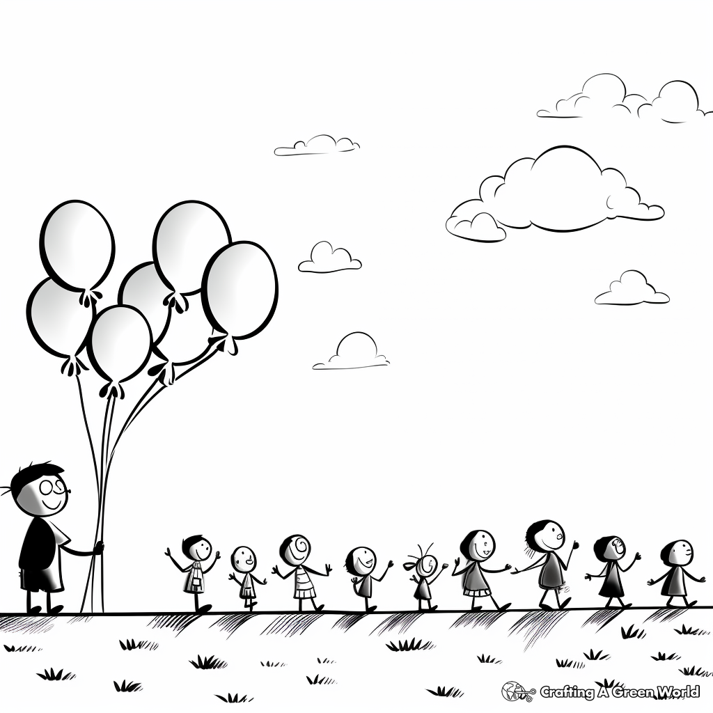 Balloon Parade Coloring Pages 3