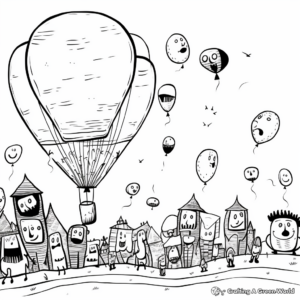 Balloon Parade Coloring Pages 4