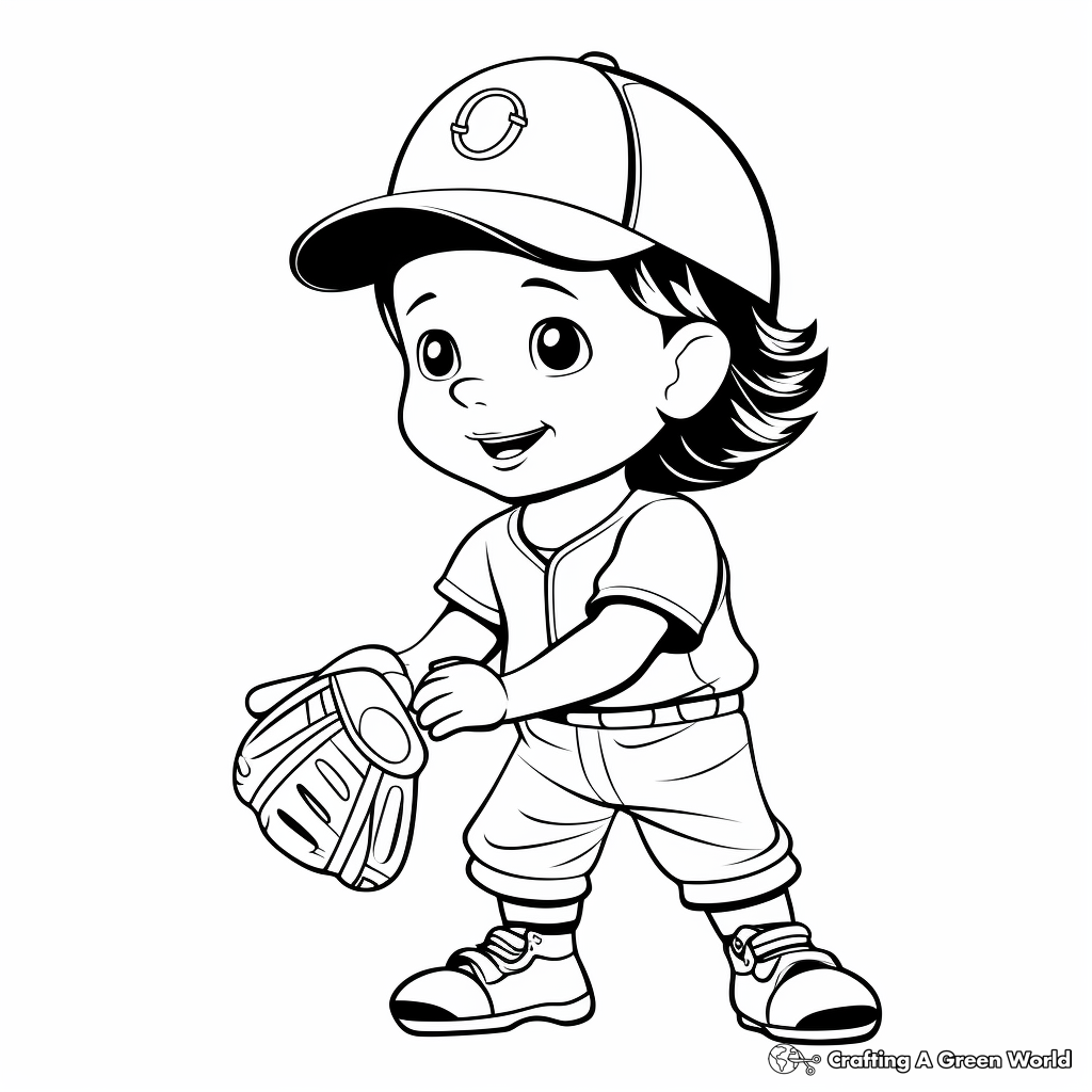 Baseball Equipment Coloring Pages 2