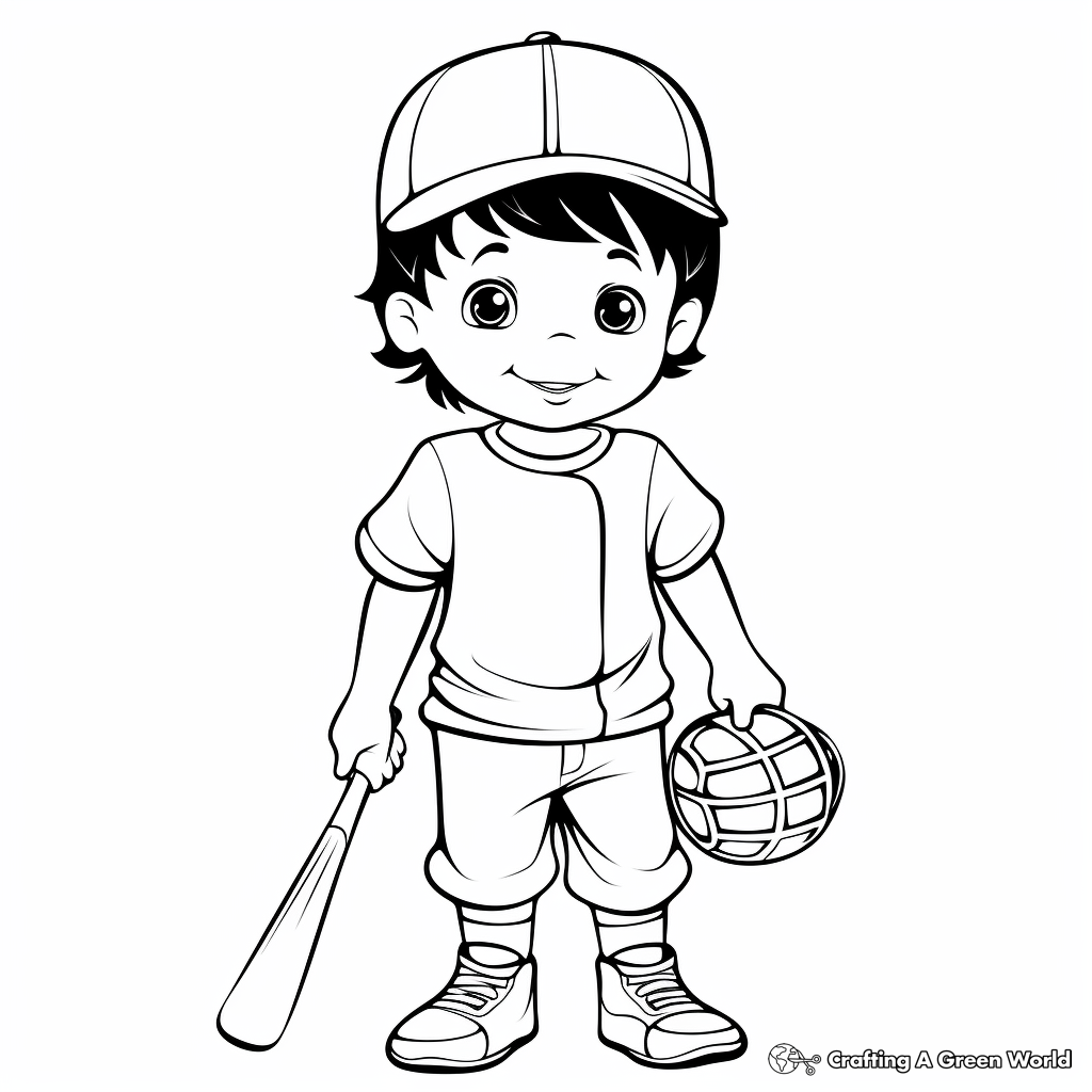 Baseball Equipment Coloring Pages 4