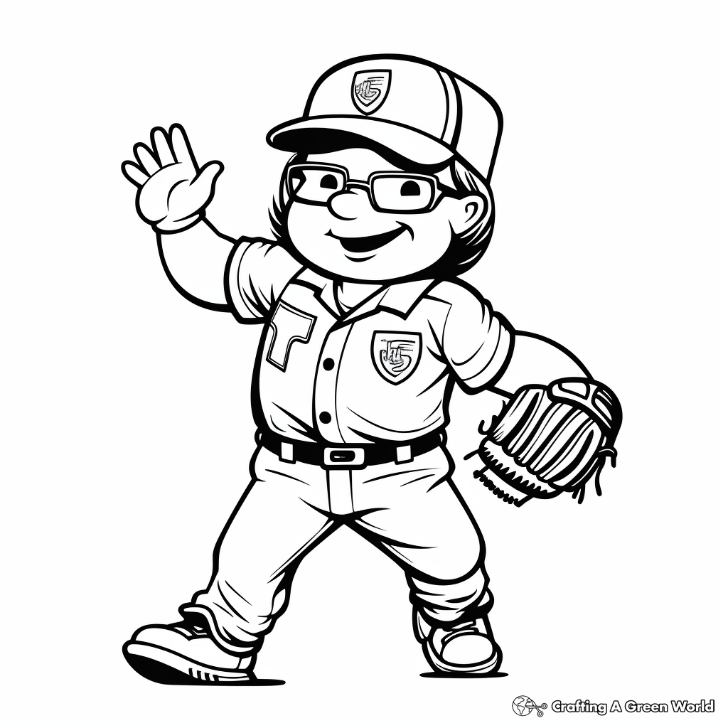 Baseball Umpire Coloring Pages 2