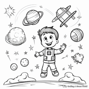 Basic Physics Gravity Coloring Pages for Kids 1