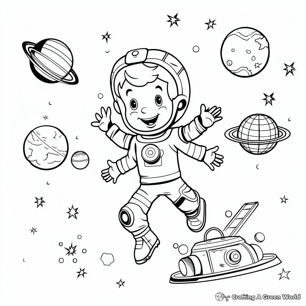 Basic Physics Gravity Coloring Pages for Kids 4