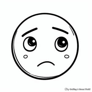 Basic Unhappy Face Coloring Pages for Beginners 3