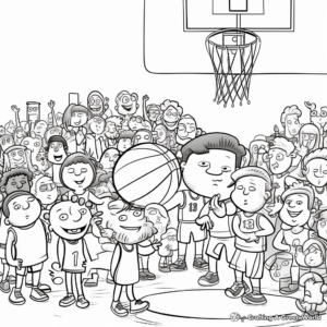Basketball Game Audience Coloring Pages 2