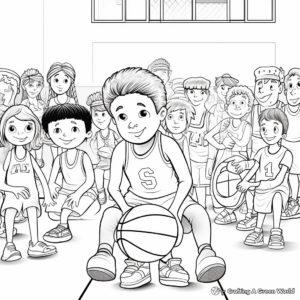 Basketball Game Audience Coloring Pages 4
