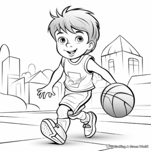 Basketball Practice Session Coloring Pages 3