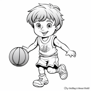 Basketball Practice Session Coloring Pages 4