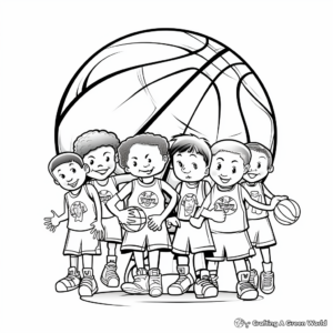 Basketball Team Logo Coloring Pages 2