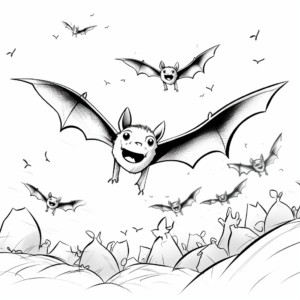 Bats Migration Coloring Pages 1