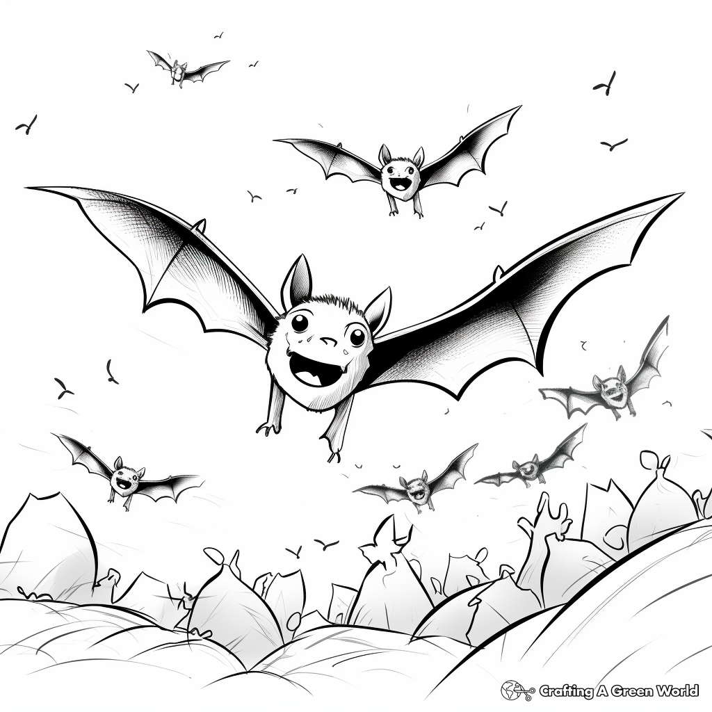 Bats Migration Coloring Pages 1