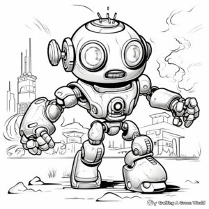 Battle Robot Wars Coloring Pages 4