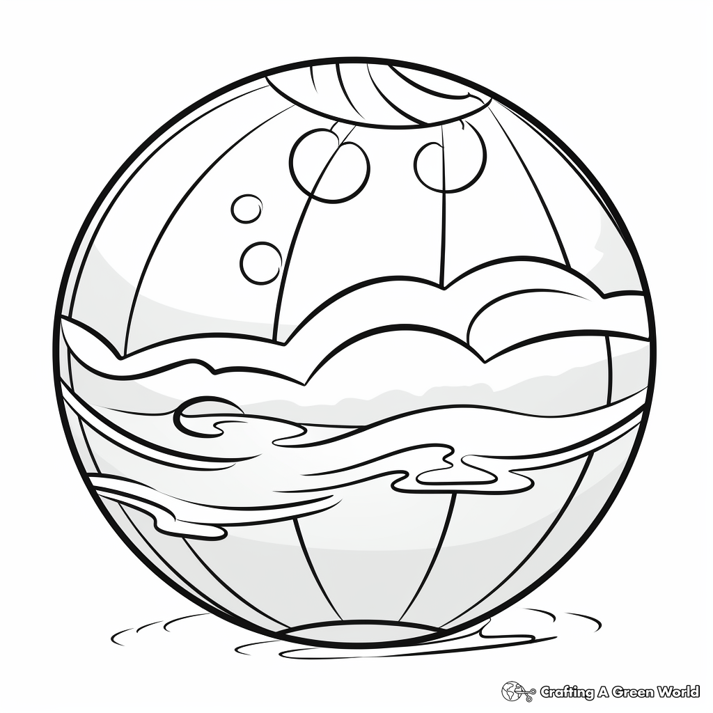Beach Ball Coloring Pages for Children 3