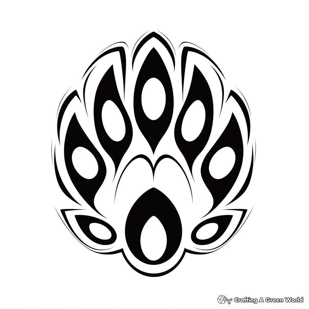 Bear Paw Print Coloring Pages for Creativity 1