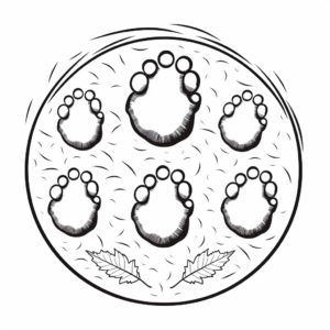 Bear Paw Tracks Coloring Pages: A Learning Experience 2
