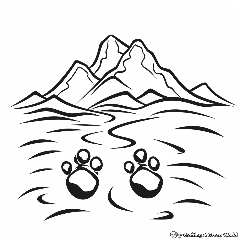 Bear Paw Tracks Coloring Pages: A Learning Experience 4