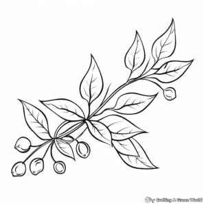 Bearberry Leaf Fall Coloring Pages 1