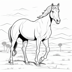 Beautiful Arabian Horse Coloring Pages 1