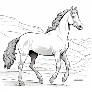 Beautiful Arabian Horse Coloring Pages 2
