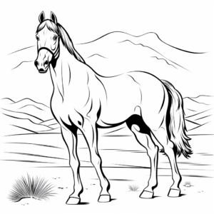 Beautiful Arabian Horse Coloring Pages 4