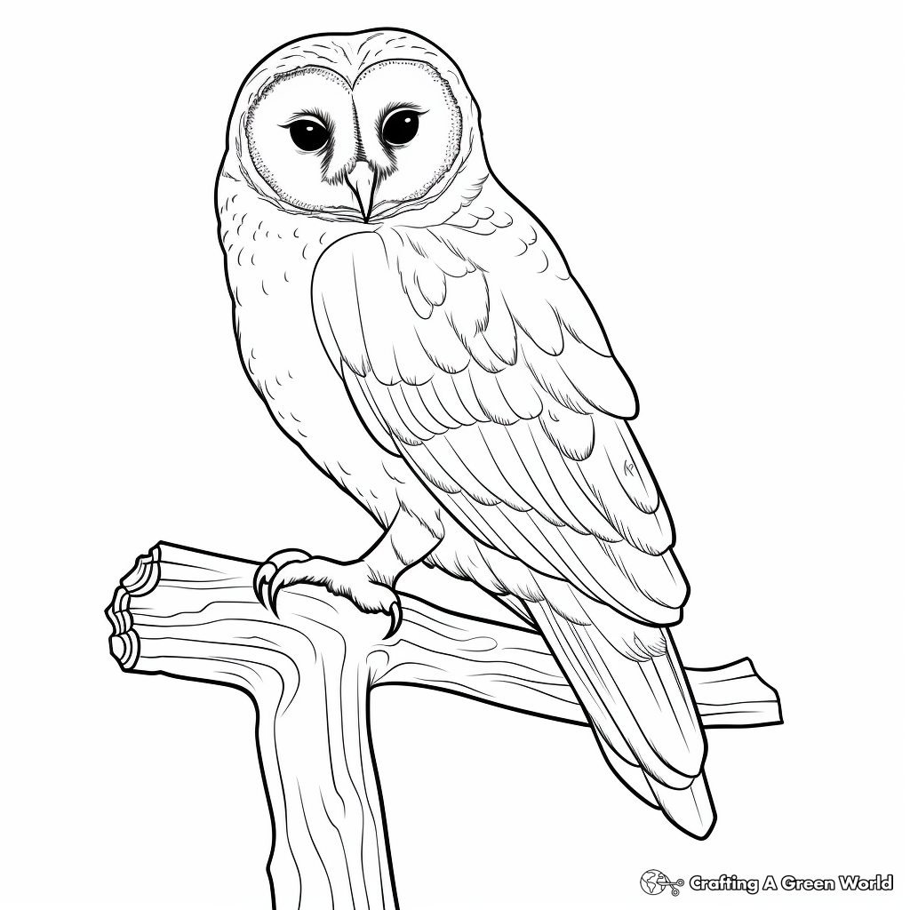Beautiful Barn Owl Coloring Pages 3