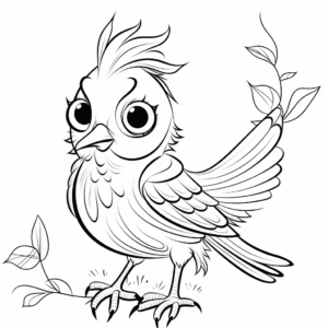 Beautiful Bird of Paradise Coloring Pages 1