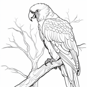 Beautiful Blue and Gold Macaw Coloring Pages 3