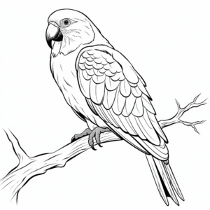 Beautiful Blue and Gold Macaw Coloring Pages 4