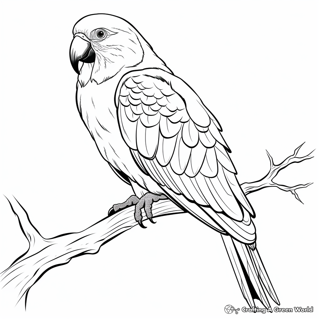 Beautiful Blue and Gold Macaw Coloring Pages 4