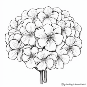 Beautiful Blue Hydrangea Coloring Pages 2