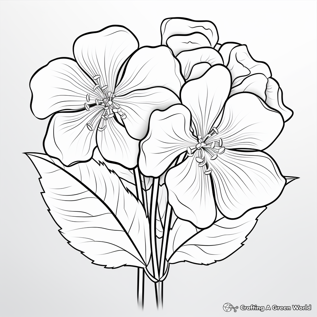 Beautiful Blue Hydrangea Coloring Pages 3