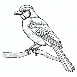 Beautiful Blue Jay Bird Coloring Pages 2
