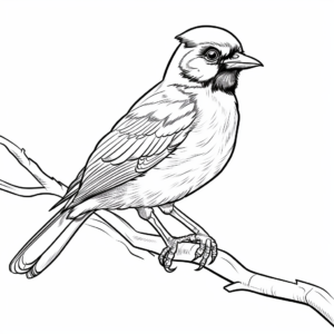 Beautiful Blue Jay Bird Coloring Pages 4