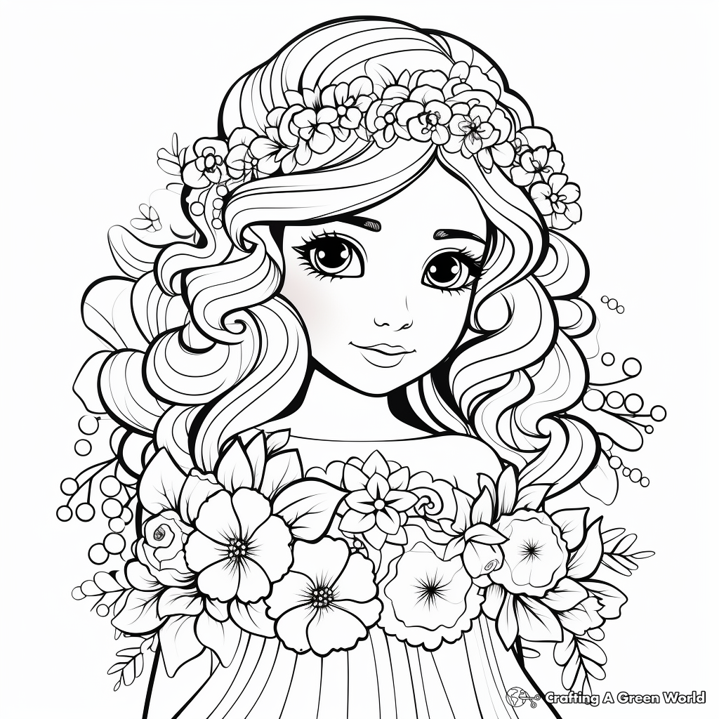 Beautiful Bride Coloring Pages 1