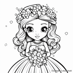 Beautiful Bride Coloring Pages 2