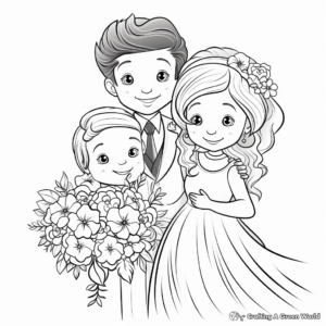 Beautiful Bride Coloring Pages 3