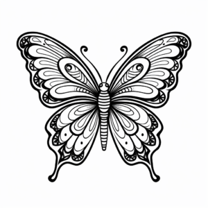 Beautiful Butterfly Coloring Pages 1