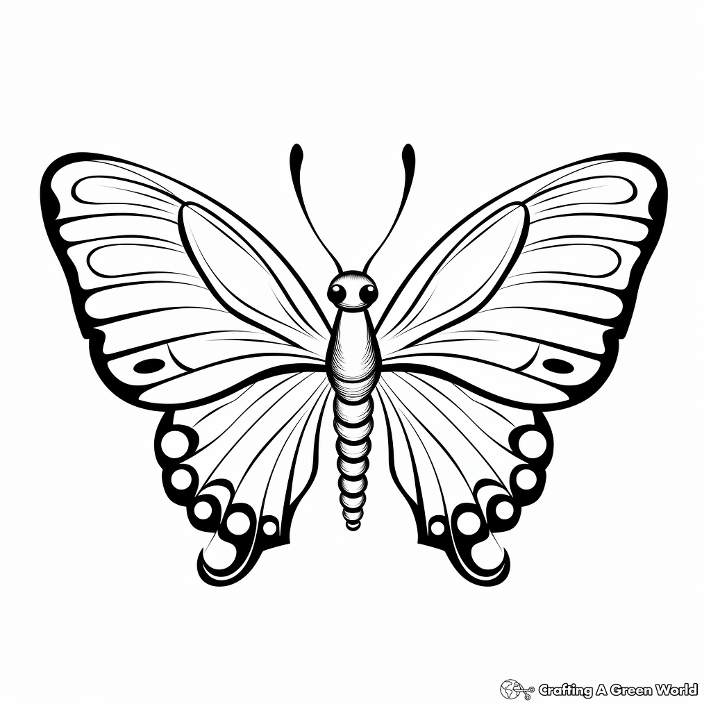 Beautiful Butterfly Coloring Pages 2