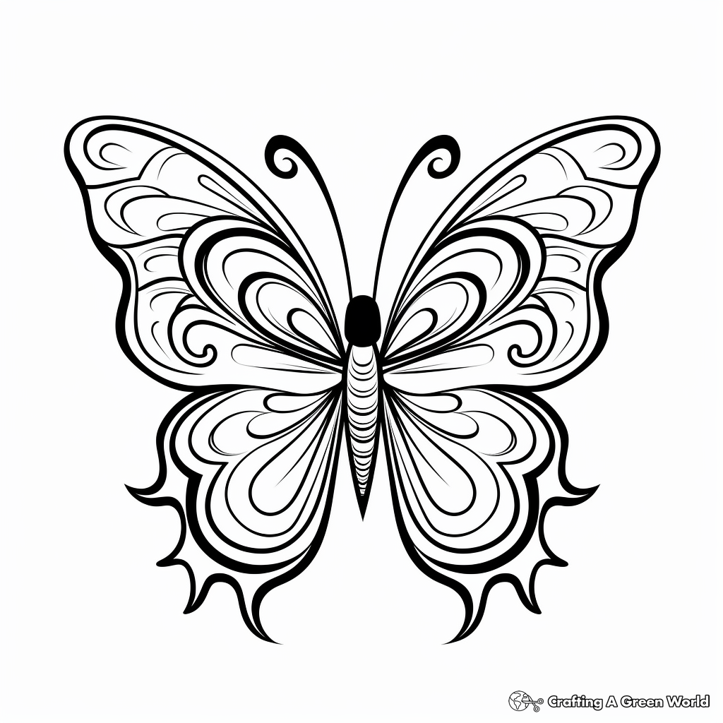 Beautiful Butterfly Coloring Pages 3