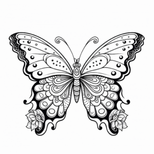 Beautiful Butterfly Coloring Pages 4
