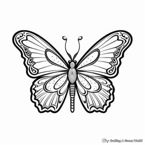 Beautiful Butterfly Small Printable Coloring Pages 3