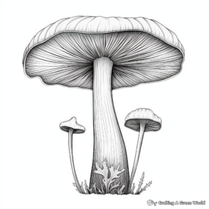 Beautiful Chanterelle Mushroom Coloring Pages 3