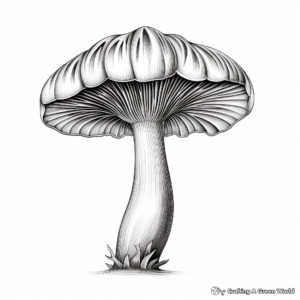 Beautiful Chanterelle Mushroom Coloring Pages 4