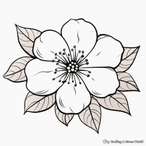 Beautiful Cherry Blossom Coloring Pages 1