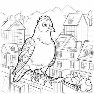 Beautiful City Pigeon Coloring Pages 3