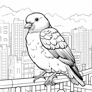 Beautiful City Pigeon Coloring Pages 4