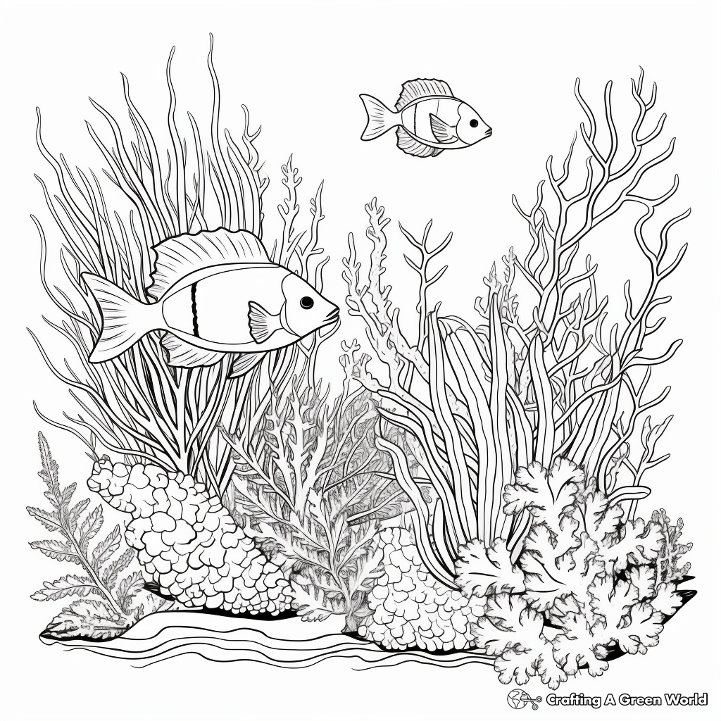 Beautiful Coral Reef Coloring Pages 2