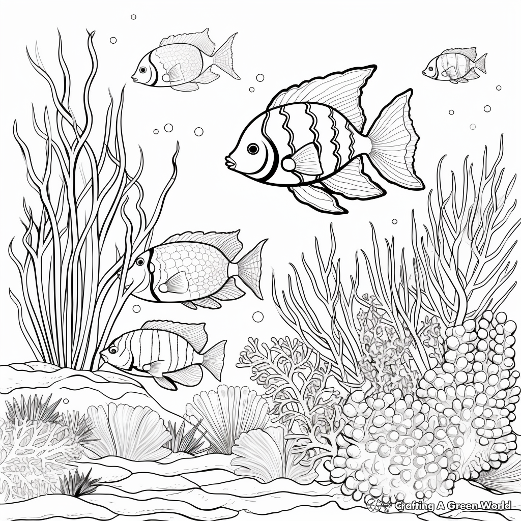 Beautiful Coral Reef Coloring Pages 4