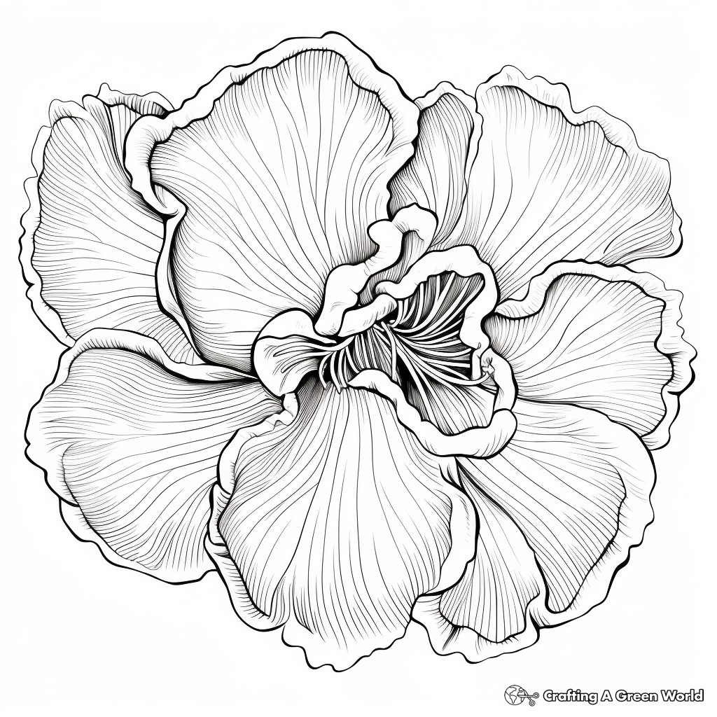 Beautiful Corolla of a Flower Coloring Pages 3